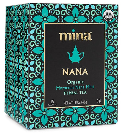 Mina Organic Moroccan Nana Mint Herbal Tea, 15 Ct