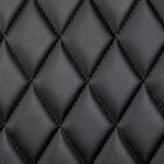 Load image into Gallery viewer, LUNLING Mid Century Modern Faux Leather Dining Chairs Set of 2, Black, Upholstered Seat, Metal Legs, Adjustable Foot for Kitchen Dining Room Desk Chairs