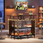 Load image into Gallery viewer, LITTLE TREE Home Bar Unit Mini Liquor Table Cabinet