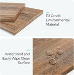 Load image into Gallery viewer, LINSY HOME Farmhouse Coffee Table with Storage, Wood Coffee Table for Living Room, Open Display Area and Storage Drawers with Metal Handles, Chic Style with Curved Base, Brown