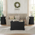 Load image into Gallery viewer, Furnideco Farmhouse Lift Top Coffee Table, Square Wood Center Table with Large Hidden Storage Compartment for Living Room, Rustic Cocktail Table with Hinged Lift Top for Home, Black