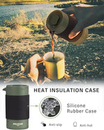 Load image into Gallery viewer, POLIVIAR French Press Coffee Maker, 12 oz Portable French Press with Mini Canister and Collection Bag, Double Wall Insulation &amp; Dual- Filter Screen, Food Grade Stainless Steel for Coffee