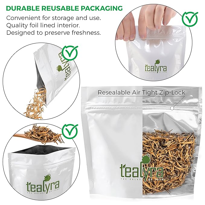 Tealyra - Imperial Golden Monkey - Yunnan Black Loose Leaf Tea - Best Chinese Black Tea - Bold Caffeine - 110g (4-ounce)