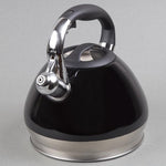 Load image into Gallery viewer, Creative Home 3.5 Quart Whistling Tea Kettle for Stovetop, Food Grade Stainless Steel Tea pot, Fast Boiling Water, Ergonomic Handle, for Gas &amp; Induction, Black