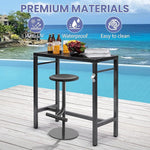 Load image into Gallery viewer, 39*39*17 Outdoor Bar Table Extra Wide,Tall Bar Height Outdoor Pub Table, Ideal for Patio, Hot Tub, Dining, Balcony, Poolside, Weatherproof Composite Top, Rustproof, Built In Bottle Opener,Black