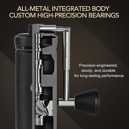 Timemore S3 Manual Coffee Grinder - External Adjustment with Stainless Steel Patented Burr | Hand Coffee Grinder Hign Presicion | Premium Timemore Grinder Chestnut S3, Black