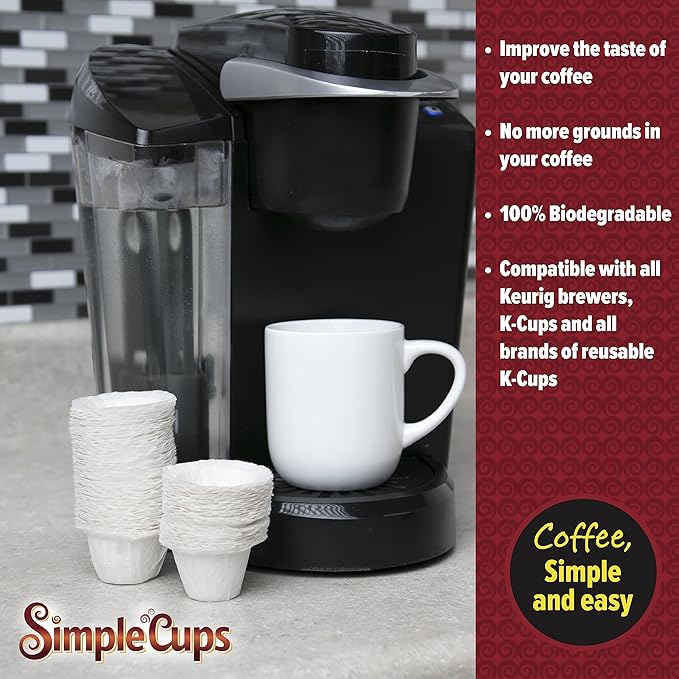 Disposable Filters for Use in Keurig® Brewers (50 pack) - Simple Cups -Use Your Own Coffee