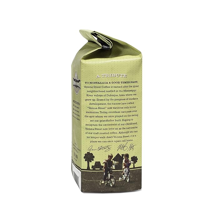 Verena Street 11 Ounce Ground, Swiss Water Process Decaf Coffee, Sunday Drive Decaffeinated, Medium Roast Rainforest Alliance Certified Arabica Coffee (Pack of 2)