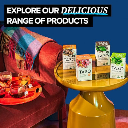 TAZO Organic DREAM Herbal Tea Bags, Caffeine-Free Bedtime Tea, Relaxing Chamomile and Lavender Blend, 16 Total Tea Bags