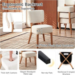 Load image into Gallery viewer, Howtek Modern Dining Chairs Set of 4 with 6.3" Thick Seat Cushions, Space-Saving Stackable Upholstered Kitchen Chairs, Ergonomic Backrest &amp; Metal Legs, White