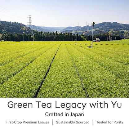Yu Tea Organic Genmaicha Green Tea Powder, 75 Servings | Japanese Green Tea & Roasted Brown Rice | Low Caffeine & Unsweetened | Relaxation, Antioxidants & Digestion | Resealable Pouch, 2.65 oz