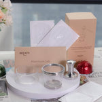 Load image into Gallery viewer, RECAPS Filling Tool Holder Tamper Kit Compatible with Vertuoline Coffee Pods Refill Vertuo Pods Reusable Refillable Coffee Filter(1 Tamper and 1 Holder and 30 Aluminum Foil Lids)