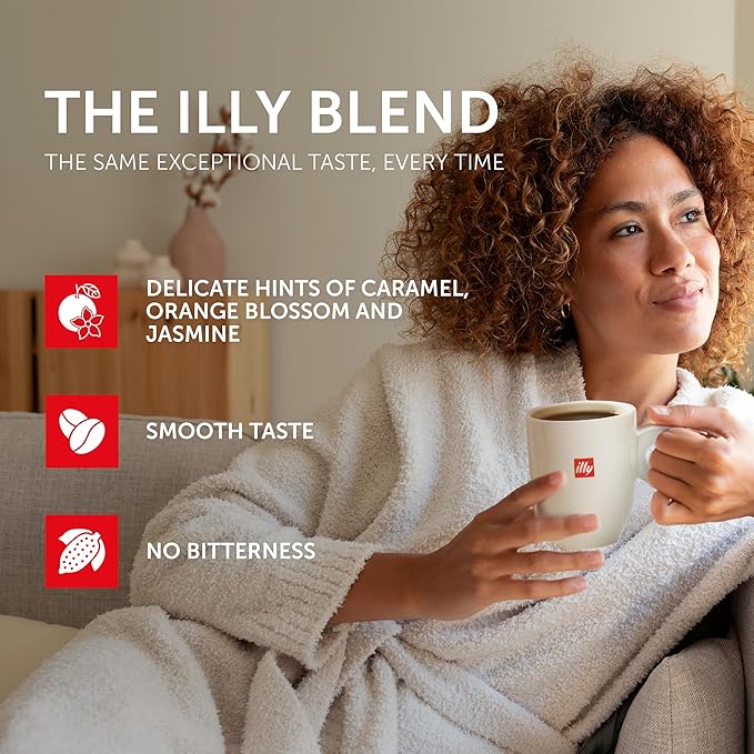 Illy Whole Bean Coffee, Classico Medium Roast - Mild & Balanced - 100% Arabica - Whole Beans - Pressurized Packaging Sealed for Freshness - 8.8oz can (Pack of 12)