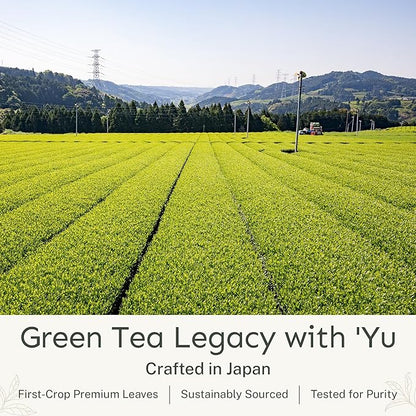 Yu Tea Organic Decaf Matcha Powder Ceremonial Grade, 50 Servings | Rich in Antioxidants & L-Theanine, Low Caffeine | Unsweetened Grade A Japanese Green Tea Powder | Resealable Pouch, 2.65 oz