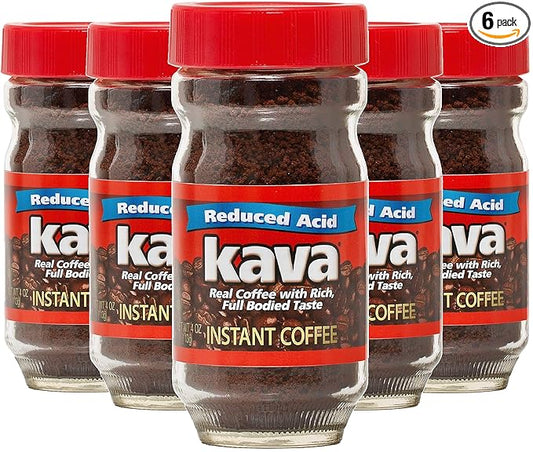 Kava Acid Neutralized Instant Coffee, 4 Ounce (Pack of 6)