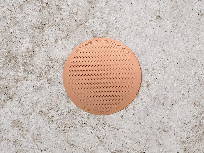 Filter for use in AeroPress Go/AeroPress Coffee Makers (Superfine) - Premium Replacement Disc - Reusable Metal, Titanium Coated Stainless Steel. Upgrade Your Mesh or Filter Papers