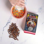 Load image into Gallery viewer, Bones Coffee Company Electric Unicorn, Fruity Cereal With Milk Flavored Coffee, Medium Roast Low Acid Arabica Beans Compatible with Auto drip and French Press Coffee Maker, 12 Oz Ground