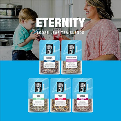 Tiesta Tea - Cherry Punch, Loose Leaf, Sweet Cherry Herbal Tea, Premium Blend, Non-Caffeinated, Makes Hot or Iced & Brews Up to 25 Cups, 2oz Resealable Pouch