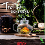 Load image into Gallery viewer, Simax Glassware 33 Ounce Glass Teapot | With Spout, Microwave and Stovetop Safe, Heat, Cold, and Thermal Shock Resistant Borosilicate Glass, Makes a Stunning Presentation…