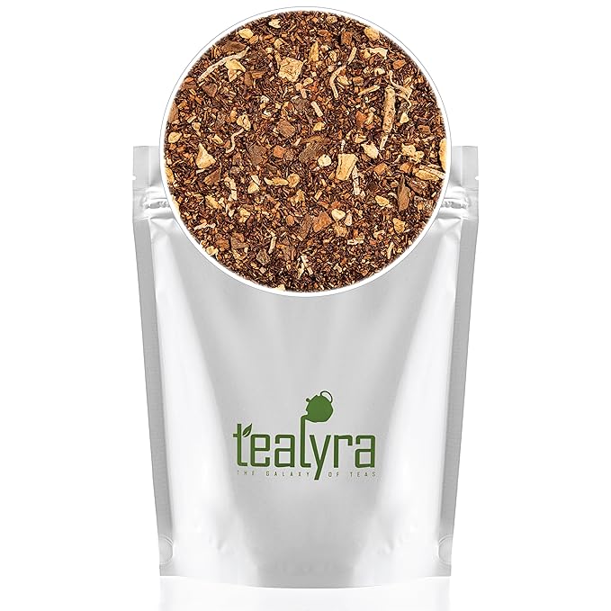 Tealyra - Rooibos Coconut Vanilla Chai - Ginger and Cinnamon with Red Bush Rooibos Herbal Loose Leaf Tea - Antioxidants Rich - Caffeine-Free - 220g (8-ounce)