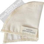 Load image into Gallery viewer, (2-Pack) Reusable Organic Cotton Pour Over Cone Filters for Hario V60 and Chemex Style Style Filters — Pourover Coffee Filter Maker Cup Ceramic, Glass, Plastic Dripper (Size 03, 1-6 Cups)