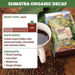 Load image into Gallery viewer, Low Acid Organic Coffee – Whole Bean, Mold-Free &amp; Stomach Friendly by Java Planet, Sumatran Single Origin Decaf Coffee, Dark Roast, Smooth Full Flavored, 1LB Bag