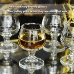 Load image into Gallery viewer, 1.75oz Mini Shot Glass Set of 6 - Clear, Super Cute, Perfect for Tasting Brandy - Glass Snifters
