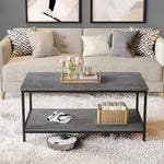Load image into Gallery viewer, SAYGOER Coffee Table with Storage 2-Tier Industrial Center Table for Living Room, Rectangle Wood Table for Small Spaces Apartment Home Office, Concrete Gray