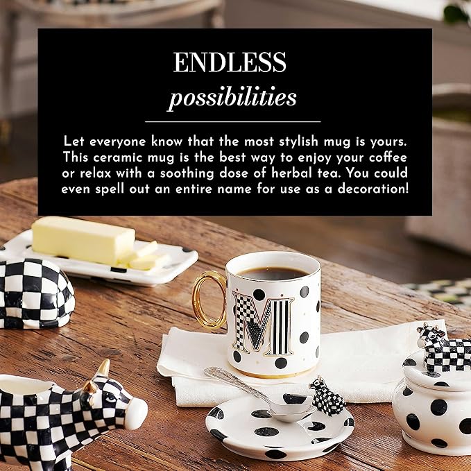 MACKENZIE-CHILDS My Mug, Decorative Ceramic Coffee Mug with Handle, X