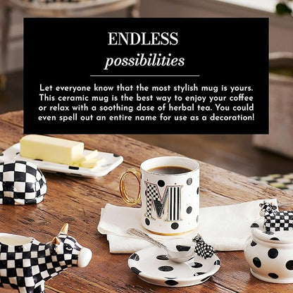 MACKENZIE-CHILDS My Mug, Decorative Ceramic Coffee Mug with Handle, X