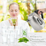 Load image into Gallery viewer, Mixpresso 1.7L Stainless Steel Small Electric Kettle, Cordless 1500w Fast Boiling Pot, Portable Hot Water Electric Tea Kettle With Boil Dry Protection &amp; Auto Shut-Off