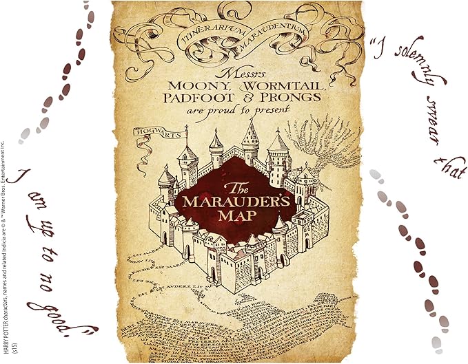 Tervis Harry Potter The Marauder's Map Made in USA Double Walled Insulated Tumbler Travel Cup Keeps Drinks Cold & Hot, 24oz Legacy, Classic