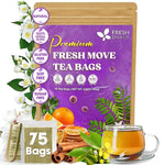 Load image into Gallery viewer, FreshDrinkUS, Fresh Move Tea – 75 Tea Bags - Herbal Tea Blend with Senna Leaves, Cinnamon, Orange Peel, Ginger &amp; More – Caffeine-Free, Natural Ingredients – Smooth Flavor for Everyday Enjoyment