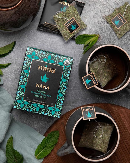 Mina Organic Moroccan Nana Mint Herbal Tea, 15 Ct