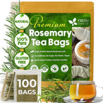 Load image into Gallery viewer, FreshDrinkUS, Premium 100 Rosemary Leaf Tea Bags, Made with 100% Natural Rosemary Dried Leaves, Pure Herbal Tea, No Additives, No Caffeine, No Gluten, Vegan.