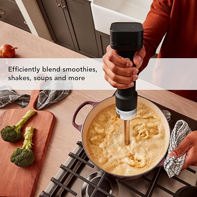 KitchenAid Go Cordless Hand Blender - battery included, KHBRV71, Black Matte