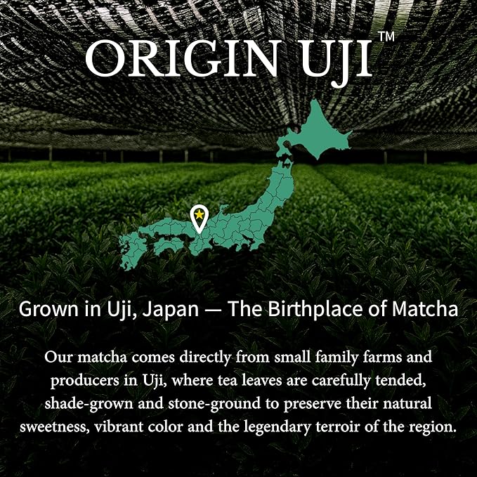 Origin Uji Tea Masters Reserve Matcha Ceremonial Grade Matcha, First Harvest, Stone-Ground from Uji, Kyoto, Japan - Level 10 Tea Master Blend