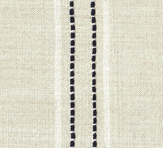 HomePop Home Decor | Modern 24-Inch Counter Stool | Backless Metal Frame Bar Stools Counter Height | Decorative Home Furniture, Black and White Stripe