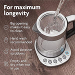 Load image into Gallery viewer, Vianté Electric Kettle With Infuser For Loose Leaf. Hot Tea Maker With Temperature Control And Automatic Shut Off. Tea Kettle With Brewing Programs. 1.5 Liters Capacity
