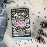 Load image into Gallery viewer, Bones Coffee Company Cookies 'N Dreams Cookies and Cream Flavored Coffee, Medium Roast Low Acid Arabica Beans Compatible with Auto drip and French Press Coffee Maker, 12 Oz Ground