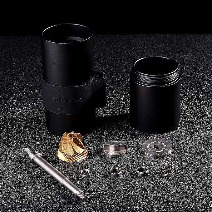 Normcore Manual Coffee Grinder V2-38mm Titanium Contemporary Conical Burr - Hand Grinder - Adjustable Settings - For Espresso, Pour over, French Press