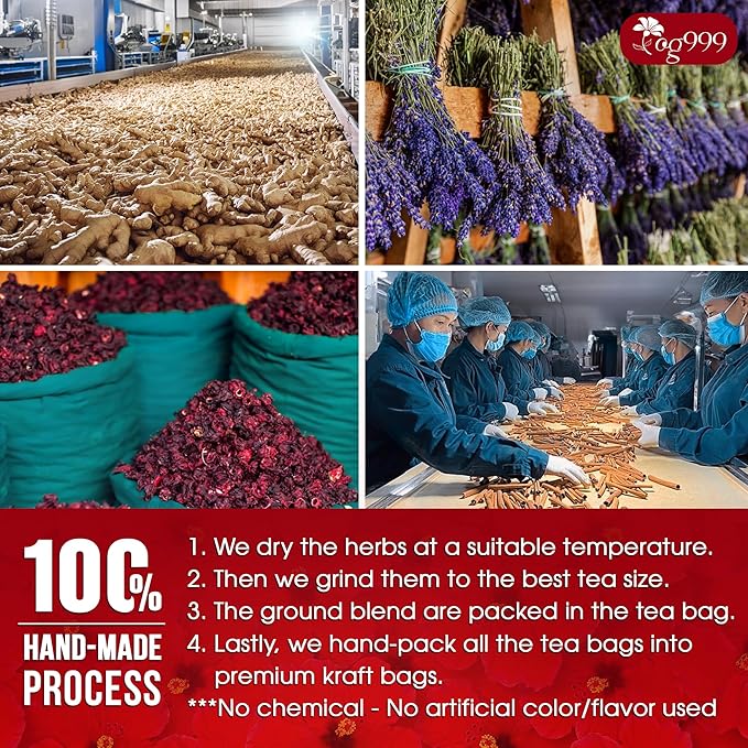 TOG999, Upgraded Pressure Balance Herbal Tea - 80 Tea Bags | Heart Functional Tea | Blend of 9 Natural Herbs | Caffeine-Free, Sugar-Free, Vegan-Friendly