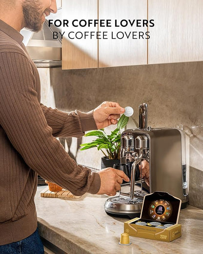 ROSSO CAFFÈ 60 Espresso Coffee Pods for Nespresso Original Machines - Premium Capsule Sampler Variety Pack 6 Flavors, Rich Breakfast to Intense Roasts