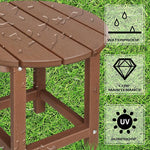 Load image into Gallery viewer, LZRS Round Adirondack Patio Side Table End Table, Outdoor Side Tables for Patio, Backyard,Pool, Indoor Companion, Easy Maintenance &amp; Weather Resistant(Brown)