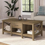 Load image into Gallery viewer, Bush Furniture Key West Coffee Table with Storage in Reclaimed Pine