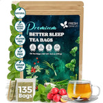 Load image into Gallery viewer, FreshDrinkUS, Premium 135 Tea Bags Better Sleep Herbal Tea | Caffeine-Free Loose Leaf Blend with Spearmint Leaves, Lemongrass Leaves, and Hawthorn Berry – Naturally Refreshing and Aromatic.