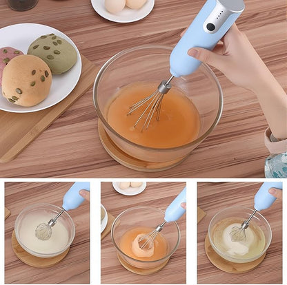 Egg Beater Whisk, Wireless Electric Multi-speed Control Rechargeable Batteries Balloon Whisk for Eggs, Milkshake Cream, Butter, Baby Food Fruits, Sauces and Soup for Kitchen,Camping,Party Gifts