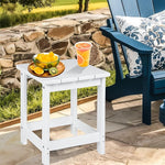 Load image into Gallery viewer, LZRS Adirondack Square Outdoor Side Table for Patio, Pool Composite Patio Table,HDPE End Tables for Backyard,Pool, Indoor Companion, Easy Maintenance &amp; Weather Resistant(White)