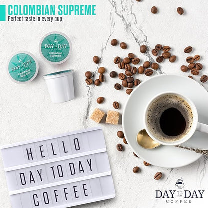Day To Day 120-Count Colombian Supreme Light Roast Single Serve Coffee Pods for K-Cup Keurig Brewers