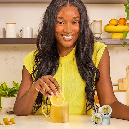 Twinings Lemon & Ginger Herbal Tea 72 K-Cup Pods for Keurig, 12 Count (Pack of 6), Tangy & Spicy, Naturally Caffeine-Free, Enjoy Hot or Iced